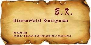 Bienenfeld Kunigunda névjegykártya